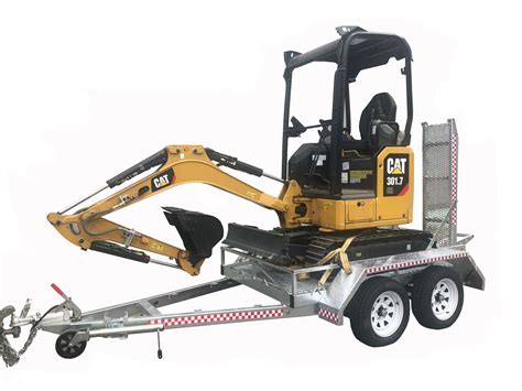 mini digger on trailer|best trailer for mini excavator.